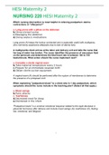 NURSING 220 HESI Maternity 2 Question and answers