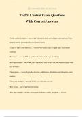 Traffic Control Exam Questions With Correct Answers&period;