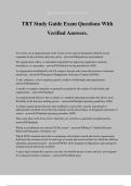 TRT Study Guide Exam Questions With Verified Answers&period;