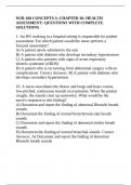 NUR 168&colon; CONCEPTS 3&colon; CHAPTER 26&colon; HEALTH ASSESSMENT&colon; QUESTIONS WITH COMPLETE SOLUTIONS