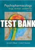 Psychopharmacology Drugs the Brain and Behavior 3rd Edition Meyer Test Bank
