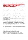 TEXAS NURSING JURISPRUDENCE AND ETHICS FOR NURSES &vert;GUARANTEED PASS&excl;&excl;