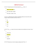 COMP 230 Final Exam 1 - Complete Solutions, Graded A