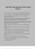 Utah TRT Exam Questions With Verified Answers&period;