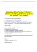   Essentials of Fire Fighting 7th Edition - Chapter 3&colon; Building Construction questions and answers 100&percnt; verified&period;