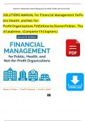 Solution Manual for Financial Management for Public Health&comma; and Not-for-Profit Organizations 7th Edition by Finkler&comma; Calabrese & Smith Verified Chapters 1 - 15&comma; Complete