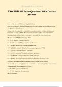 VSO TRIP &num;1 Exam Questions With Correct Answers