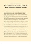 WGU Nutrition- food&comma; nutrition&comma; and health Exam Questions With Correct Answers&period;