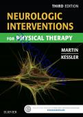 Test Bank For Neurologic Interventions For Physical Therapy&comma; 4th - 2024 All Chapters 