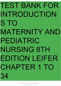 INTRODUCTION TO MATERNITY AND PEDIATRIC NURSING 8TH EDITION LEIFER TEST BANK chapter 3 &colon; fetal Development