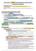 Unit 3 AC2&period;1- Explain the requirements of the CPS for prosecuting suspects