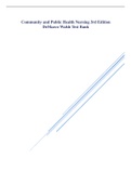 Community and Public Health Nursing 3rd Edition DeMarco Walsh Test Bank