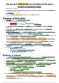Unit 3 AC2&period;3- Understand rules in relation to the use of evidence in criminal cases