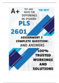 PLS2601 Assignment 2 &lpar;COMPLETE ANSWERS&rpar; Semester 2 2024 - DUE September 2024