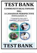Test Bank - Stamler and Yiu's Community Health Nursing&colon; A Canadian Perspective&comma; 6th Edition &lpar;Dosani&comma; 2025&rpar;&comma; Chapter 1-33 &vert; All Chapters