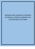 Brunner And Suddarths Textbook Of Medical Surgical Nursing 14th Edition Hinkle Test Bank.