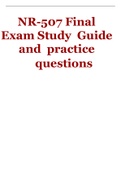 NR 507 final exam study guide and practice questions