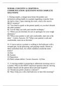 NUR168&colon; CONCEPTS 3&colon; CHAPTER 8&colon; COMMUNICATION&colon; QUESTIONS WITH COMPLETE SOLUTIONS
