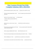 Dmv Learners Permit Test With Complete Solutions 100&percnt; 2024&sol;2025