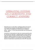 Operating Systems Ch 2-questions and correct answers