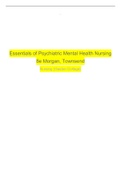 TEST BANK for Essentials of Psychiatric Mental Health Nursing 8e Morgan Townsend