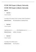 CCOU 301 Exam 4 (Set-4) complete Solutions