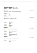 CCOU 304 Exam 1 (set-4) Complete Solutions