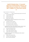 Applied Pathophysiology A Conceptual Approach to the Mechanisms of Disease 3rd Edition Braun Test Bank ALL ANSWERS 100&percnt; CORRECT GUARANTEE GRADE A&plus;