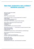 RBS FINAL EXAM WITH 100&percnt; CORRECT ANSWERS 2024&sol;2025