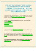 NUR 2356 MDC 1 EXAM 2 WITH 500 REAL  EXAM QUESTIONS WITH CORRECT  ANSWERS&sol; RASMUSSEN MDC 1 NUR 2356  EXAM 2 LATEST 2024&sol;2025 TEST BANK FOR  EXAM PREP&lpar;NEWEST&excl;&rpar;