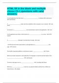 HTML fill in the blank and multiple choice Ch&period;1 questions with valid answers&period;