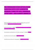 DELI KNOWLEDGE EXAM &lpar;ACTUAL EXAM&rpar;  QUESTIONS WITH VERY ELABORATED ANSWERS CORRECTRY WELL ORGANIZED LATEST 2024 &ndash; 2025 ALREADY GRADED A&plus; 