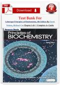 Test Bank For Lehninger Principles of Biochemistry&comma; 8th Edition By David Nelson&comma; Michael Cox Isbn&semi; 9781319228002 Chapter 1-28 &vert;&vert; Complete A&plus; Guide