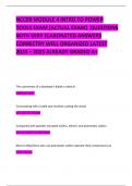 NCCER MODULE 4 INTRO TO POWER TOOLS EXAM &lpar;ACTUAL EXAM&rpar;  QUESTIONS WITH VERY ELABORATED ANSWERS CORRECTRY WELL ORGANIZED LATEST 2024 &ndash; 2025 ALREADY GRADED A&plus; 