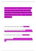 PILATES ANATOMY CERTIFICATION  EXAM &lpar;ACTUAL EXAM&rpar;  QUESTIONS WITH VERY ELABORATED ANSWERS CORRECTRY WELL ORGANIZED LATEST 2024 &ndash; 2025 ALREADY GRADED A&plus; 