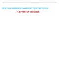 HESI PN LEADERSHIP MANAGEMENT PROCTORED EXAM &lpar;5 VERSIONS&rpar; &sol; HESI PN LEADERSHIP MANAGEMENT PROCTORED EXAM &lpar;5 VERSIONS&rpar;&vert;VERIFIED AND 100&percnt; CORRECT Q & A&comma; COMPLETE DOCUMENT FOR HESI EXAM&vert;