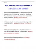 MVU NURS 620 &lpar;2024 2025&rpar; Exam WITH  130 Questions AND ANSWERS 
