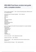 SPA 6565 Final Exam revision test guide with a complete solution