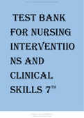  Nursing Interventions and Clinical Skills 7th Edition Potter Test bank.