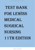 Lewis's Medical-Surgical Nursing: Assessment and Management of Clinical Problems 11th Edition TEST BANK.