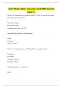 Stott Pilates Exam Questions and 100&percnt; Correct Answers