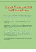 Maternal&comma; Newborn&comma; and Child Health flashcards exam