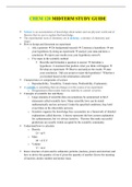 CHE 120 Midterm Exam Guide / CHEM120 Midterm Exam Guide(LATEST)-CHAMBERLAIN COLLEGE OF NURSING