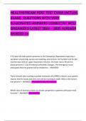 HEALTHSTREAM POST TEST EXAM &lpar;ACTUAL EXAM&rpar;  QUESTIONS WITH VERY ELABORATED ANSWERS CORRECTRY WELL ORGANIZED LATEST 2024 &ndash; 2025 ALREADY GRADED A&plus; 