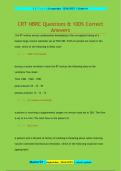 CRT NBRC Questions & 100&percnt; Correct  Answers