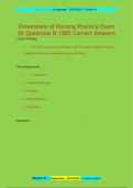 Dimensions of Nursing Practice Exam  &num;2 Questions & 100&percnt; Correct Answers