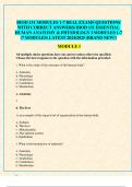 BIOD 151 EXAMS PACKAGE &sol; BIOD 151 ESSENTIAL HUMAN ANATOMY & PHYSIOLOGY I W&sol;LAB MODULES ACTUAL EXAMS WITH REAL EXAM QUESTIONS AND 100&percnt; CORRECT ANSWERS&sol;BIOD 151 EXAMS BUNDLE &lpar;NEW&excl;&rpar;