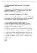 NR 565 &sol; NR565 Chamberlain College Of Nursing -NR 565 Final Study Guide Questions With Complete Solutions