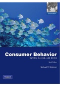 Test Bank For Consumer Behavior 9e by Michael R Solomon Chapter