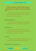 ISACA Glossary 2024 &lpar;CISA Prep&rpar; Questions & 100&percnt; Correct Answers